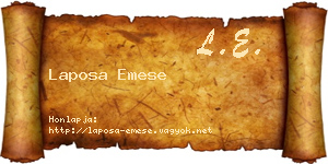 Laposa Emese névjegykártya